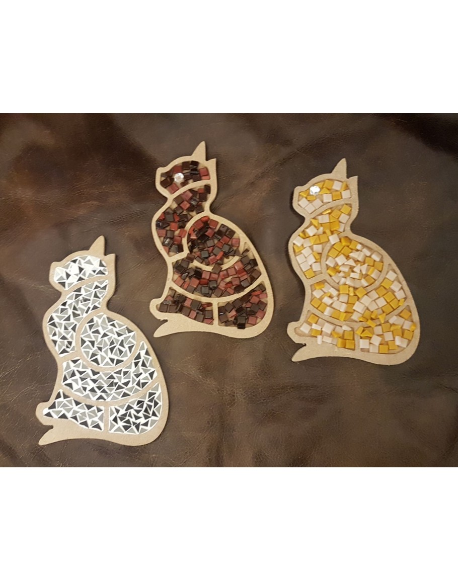 Cat DIY Mosaic Art Kit 7'' Square 20x20cm 